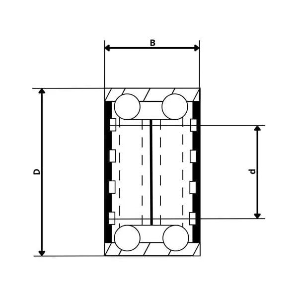 Roulement compact IFor Williams P000002 - 42x76x39 mm