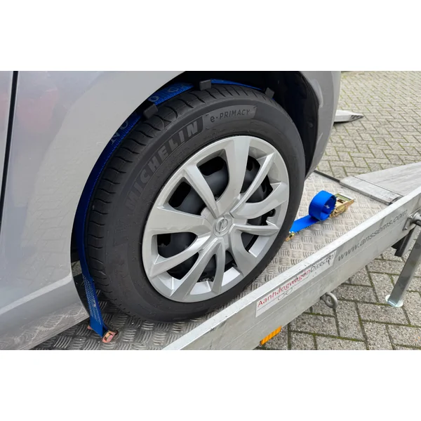 Sangle d’arrimage pour porte-voiture - 250x5 cm - charge de rupture 860 kg