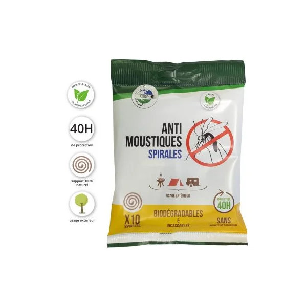 Serpentin anti moustique 100% origine végétale X10