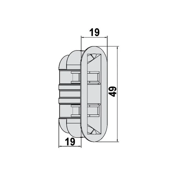 Serrure 519 à pêne magnétique Axe 40 mm