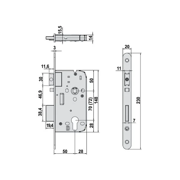 Serrure automatique 825