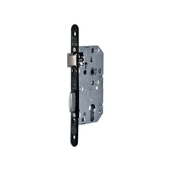 Serrure D 450 axe 45 mm têtière acier noir