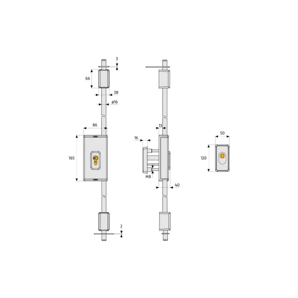 Serrure en applique multipoints haute sécurité