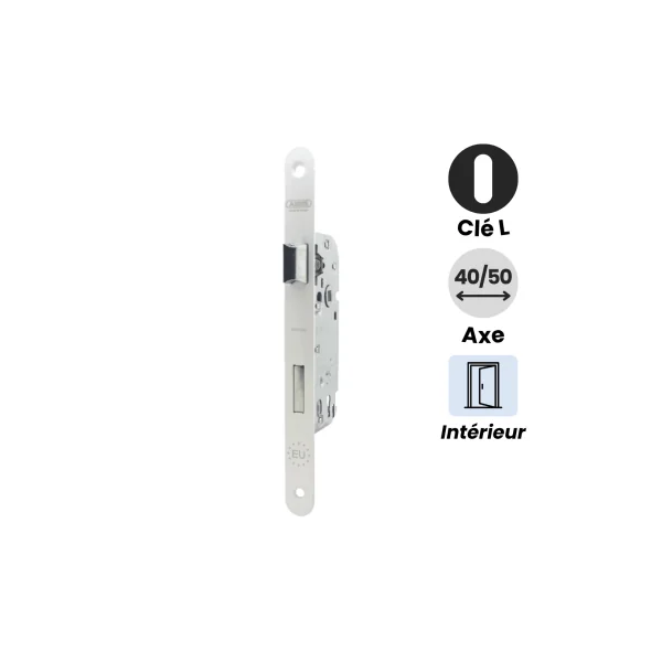 Serrure encastrable à trou de clé L Abus SE - Axe 40/50