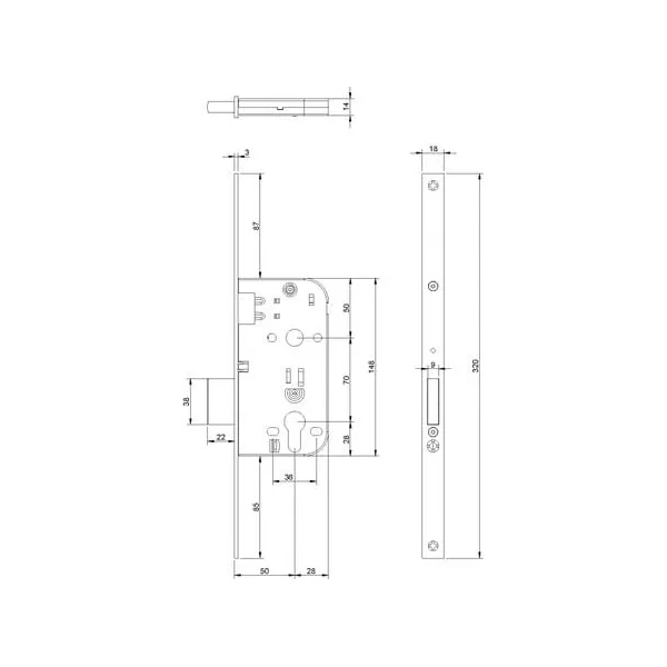 Serrure provisoire de chantier