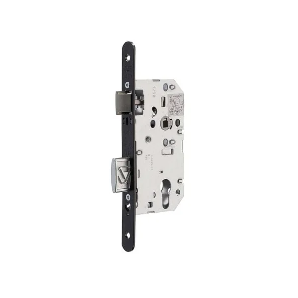 Serrure série D 450 CFPF têtière acier noir Pêne dormant seul D 454 VR