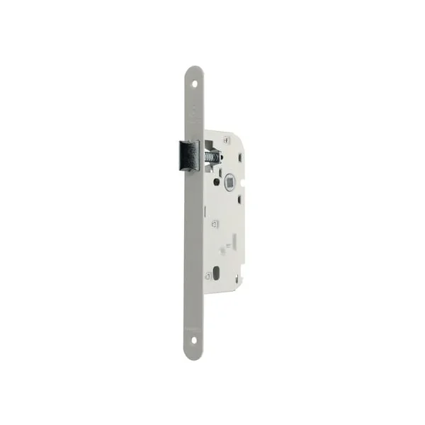 Serrure économique axe 40 mm pêne zamak Laqué Blanc