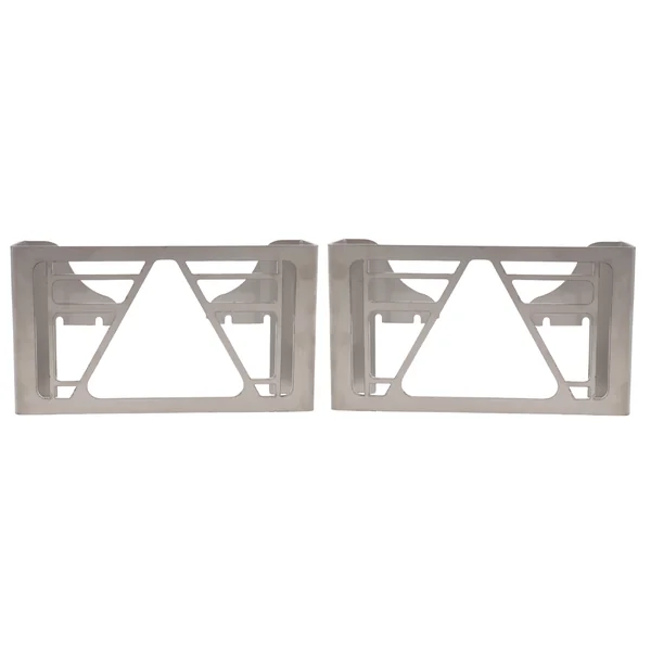 Set de 2 grilles de protection Multiled 4 - 253x141x63,7 mm - avec triangle libre - en acier inoxydable - montage sans perçage