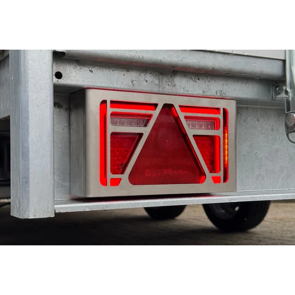 Set de 2 grilles de protection Multiled 4 - 253x141x63,7 mm - avec triangle libre - en acier inoxydable - montage sans perçage