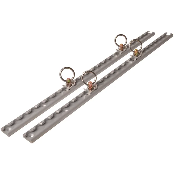 Set de rails d'arrimage en aluminium - 60 cm de longueur - 30 mm de largeur - 500 kg de charge de rupture - 2 pièces