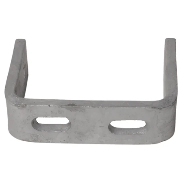 Support de quille galvanisé Poutre en U - Longueur 120 mm - avec trous oblongs