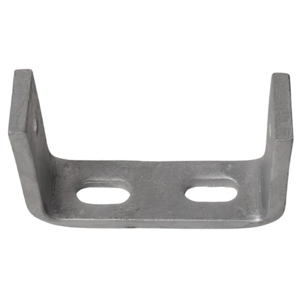 Support de quille galvanisé Poutre en U - Longueur 120 mm - avec trous oblongs