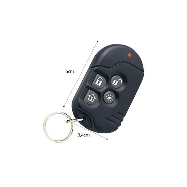 Télécommande alarme 4 Boutons Visonic KF-234 PG2