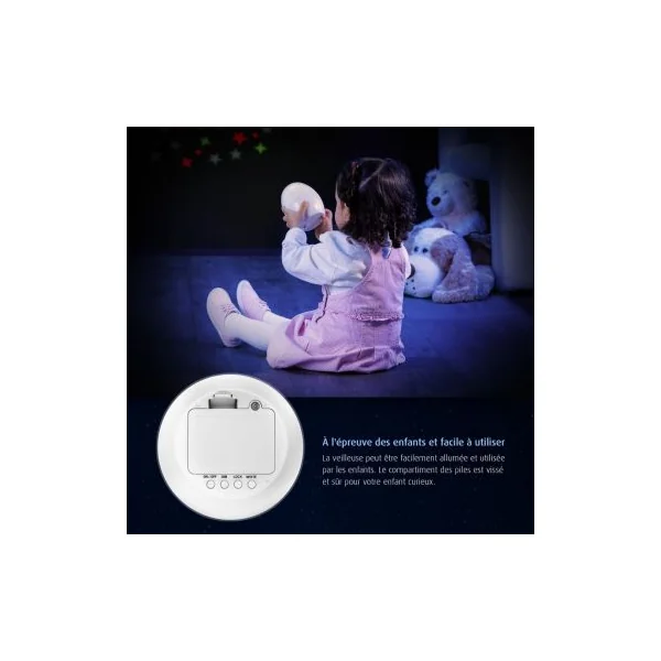 Veilleuse projection étoiles