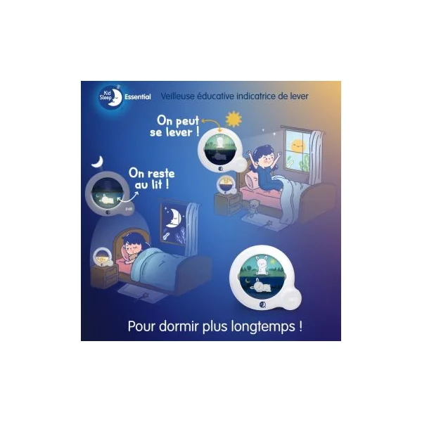 Veilleuse réveil éducatif kid sleep 3 en 1