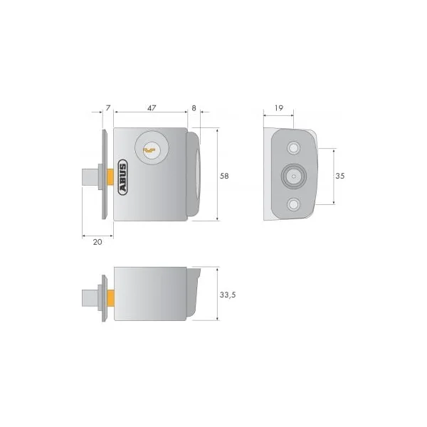 Verrou ABUS de fenêtre de toit et velux FTS 3002
