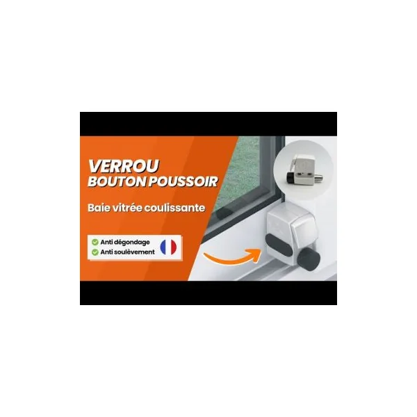 Verrou de baie coulissante à bouton poussoir