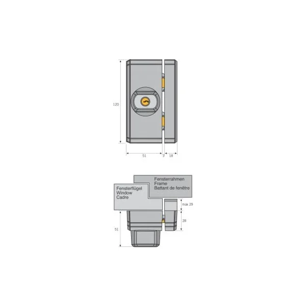 Verrou de fenêtre automatique FTS 96