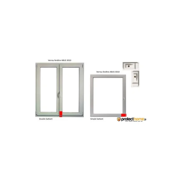 Verrou de fenêtre compact ABUS 3010