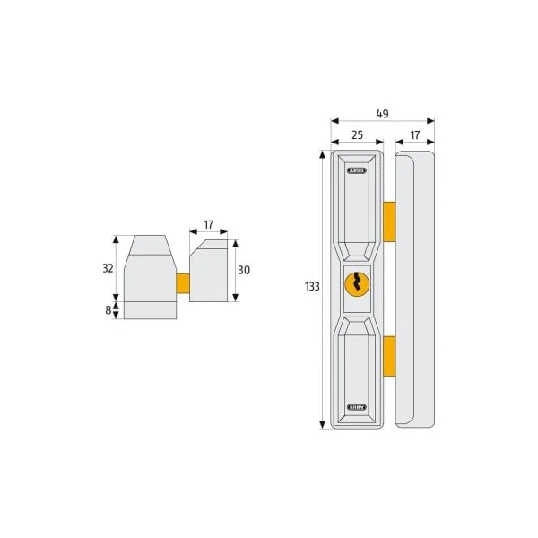 Verrou de fenêtre de toit et velux DF 88