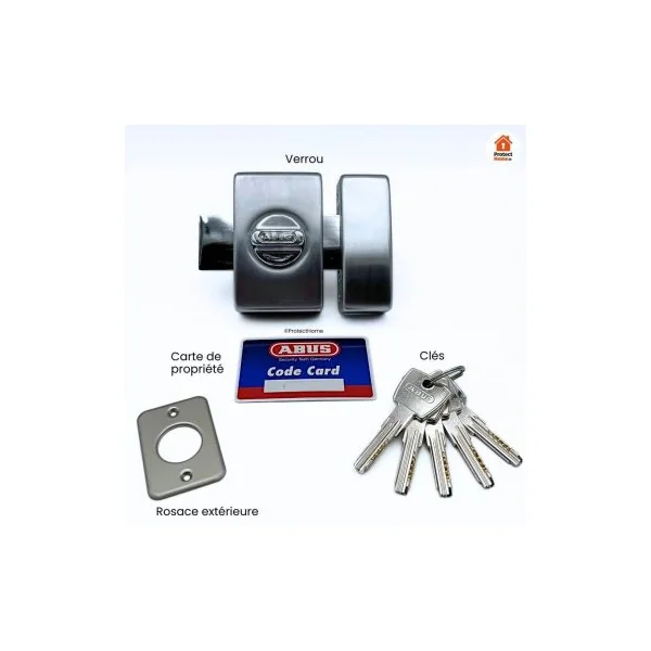 Verrou porte ABUS VD6 bouton compatible cylindre D6 et D66