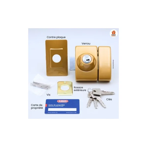 Verrou porte ABUS VEC-S compatible cylindre EC-S