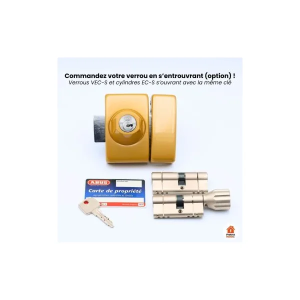 Verrou porte ABUS VEC-S compatible cylindre EC-S
