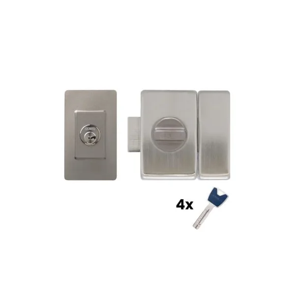 Verrou porte VP12R compatible barillet P12RPS Abus (bouton)