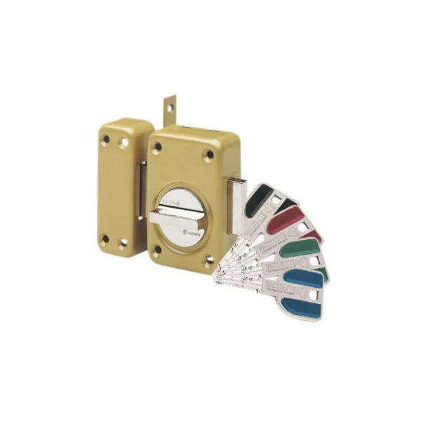Verrou porte à bouton Vachette V136 compatible cylindre Radialis