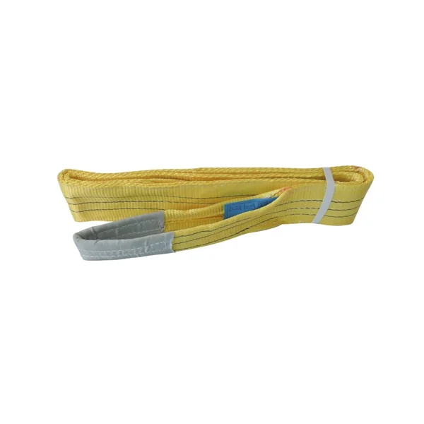 Élingue plate avec boucles – 3T – 2,5 m – Jaune – Largeur 90 mm