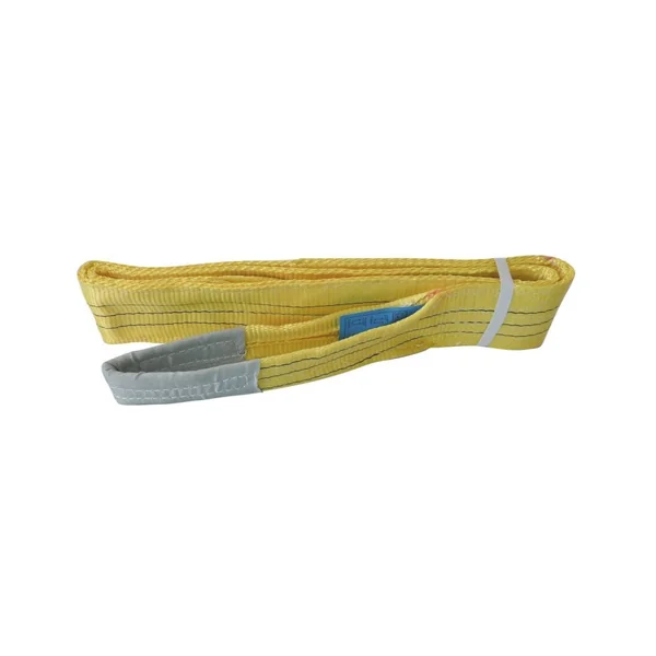 Élingue plate jaune 3 m – 3 tonnes avec boucles