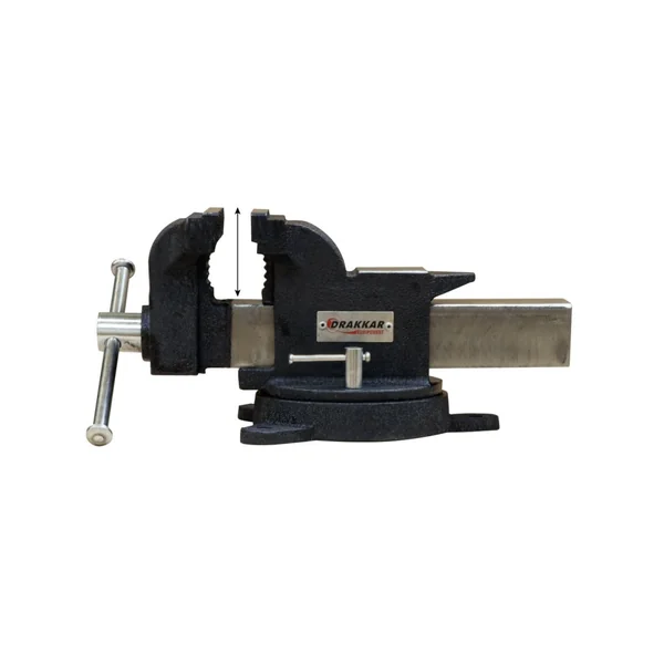 Étau acier avec enclume - Base pivotante 360° - 200 mm